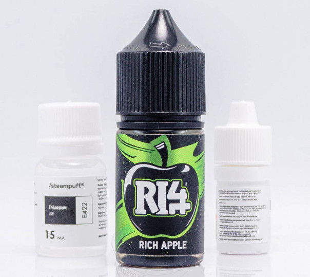 Жидкость 3Ger RI4 Salt Rich Apple 30ml 50mg со вкусом зеленого яблока с холодком (набор компонентов) Жидкость 3Ger RI4 Salt Rich Apple 30ml 50mg со вкусом зеленого яблока с холодком (набор компонентов)