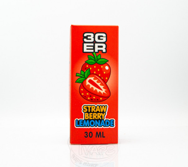 Рідина 3Ger Salt Strawberry Lemonade 30ml 50mg зі смаком полуничного лимонаду (набір компонентів)