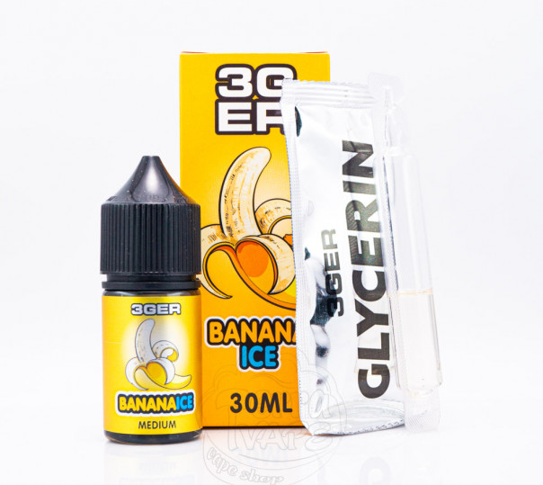 Жидкость 3Ger Salt Banana Ice 30ml 50mg со вкусом банана с холодком (набор компонентов)