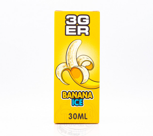 Рідина 3Ger Salt Banana Ice 30ml 30mg зі смаком банана з холодком (набір компонентів)