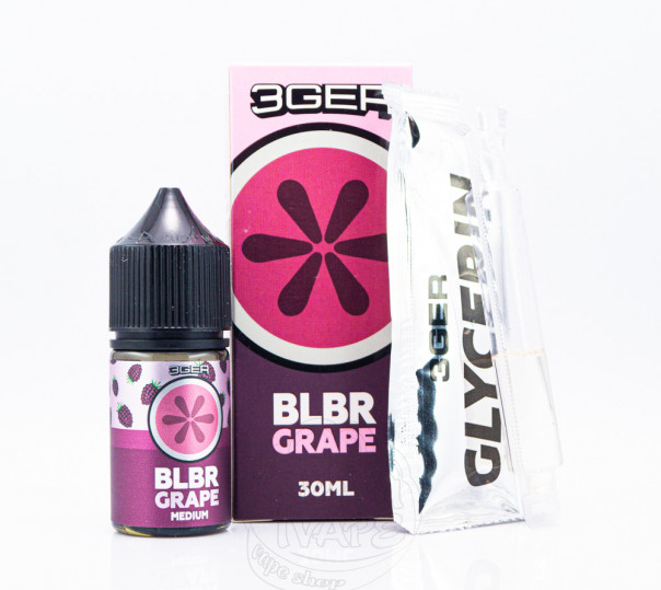 Жидкость 3Ger Salt Blackberry Grape 30ml 30mg со вкусом ежевики и винограда (набор компонентов)