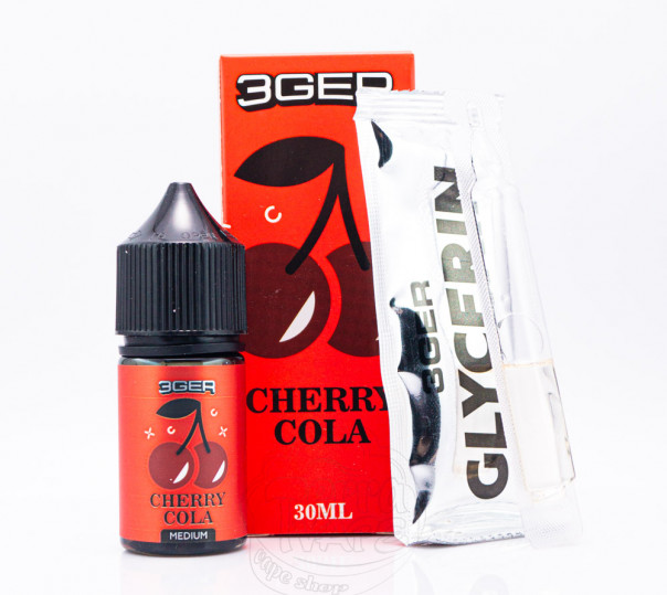 Рідина 3Ger Salt Cherry Cola 30ml 30mg зі смаком вишневої кока-коли (набір компонентів)