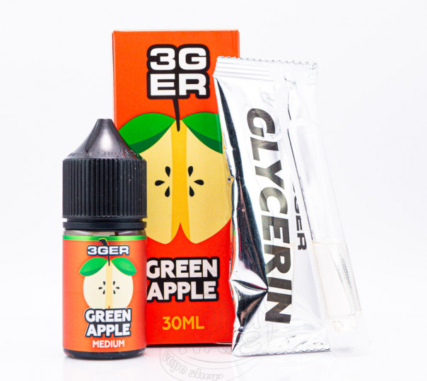 Набор для приготовления жидкости 3Ger Salt Green Apple 30ml 50mg со вкусом зеленого яблока (набор компонентов)