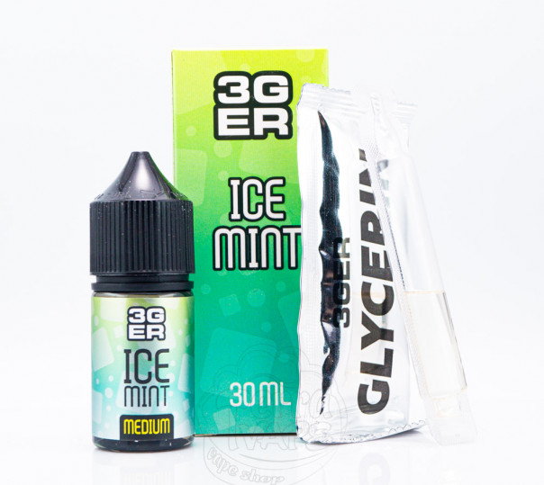 Рідина 3Ger Salt Ice Mint 30ml 30mg зі смаком м'ятної жуйки (набір компонентів)