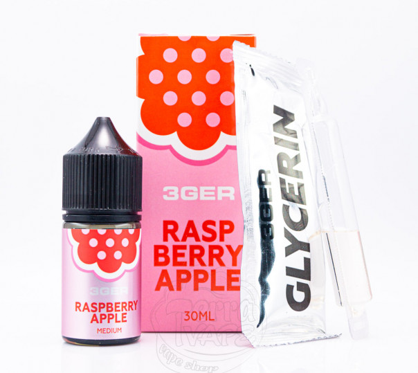 Жидкость 3Ger Salt Raspberry Apple 30ml 30mg со вкусом малины и яблока (набор компонентов)