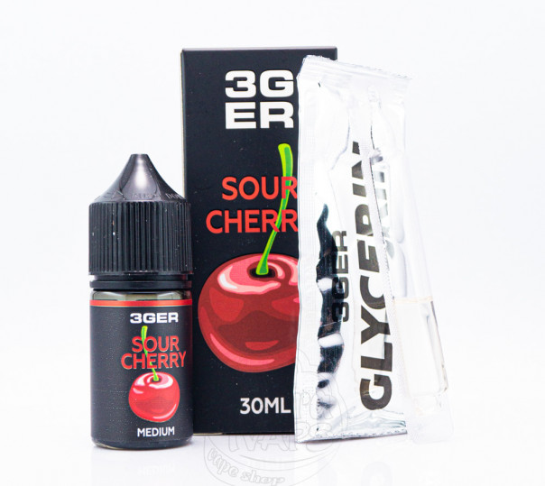 Рідина 3Ger Salt Sour Cherry 30ml 30mg зі смаком кислої вишні (набір компонентів)