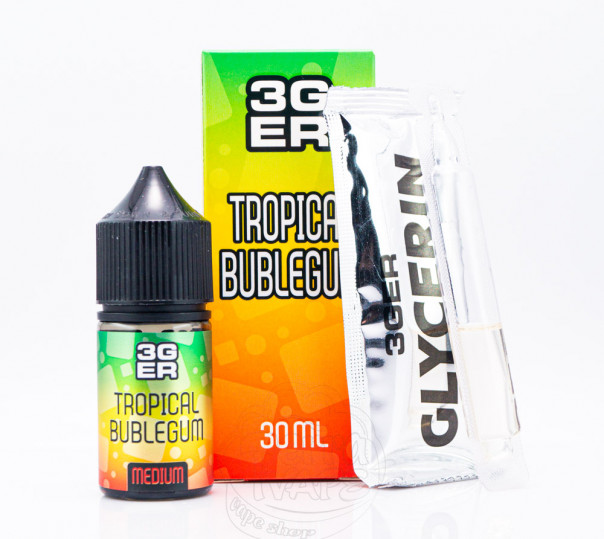 Рідина 3Ger Salt Tropical Bubblegum 30ml 30mg зі смаком фруктової жуйки (набір компонентів)