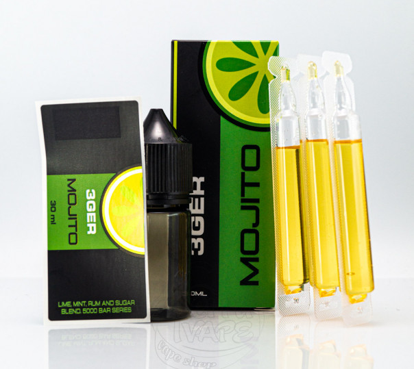 Рідина 3Ger Salt Mojito 30ml 50mg зі смаком мохіто (набір компонентів)