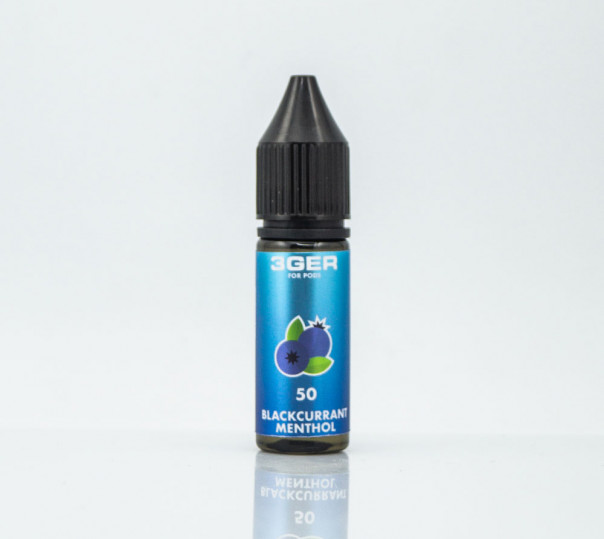 Рідина 3Ger Salt Blackcurrant Menthol 15ml 50mg на сольовому нікотині зі смаком смородини з ментолом