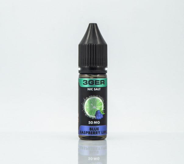 Жидкость 3Ger Salt Blue Raspberry Lime 15ml 50mg на солевом никотине со вкусом голубой малины с лаймом