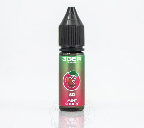 Рідина 3Ger Salt Mint Cherry 15ml 50mg на сольовому нікотині зі смаком вишні з м'ятою