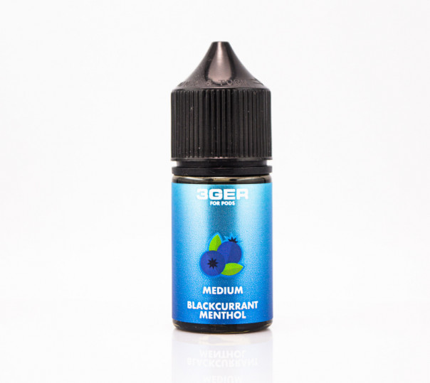 Рідина 3Ger Salt Blackcurrant Menthol 30ml 50mg на сольовому нікотині зі смаком смородини з ментолом