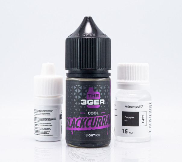 Жидкость The 3Ger New Salt Cool Blackcurrant 30ml 50mg со вкусом холодной черной смородины (набор компонентов)