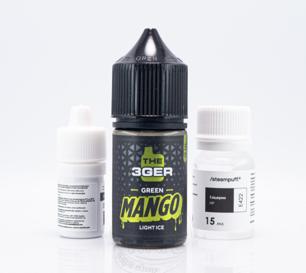 Жидкость The 3Ger New Salt Green Mango 30ml 50mg со вкусом зеленого манго (набор компонентов)