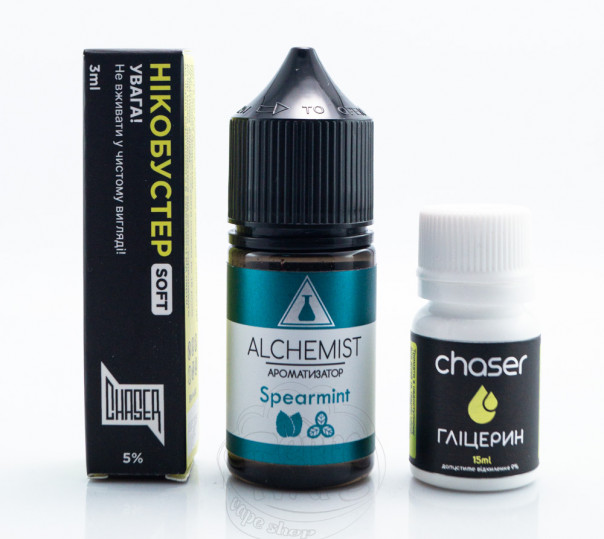 Жидкость Alchemist Salt Spearmint 30ml 50mg со вкусом мятной жвачки (набор компонентов)