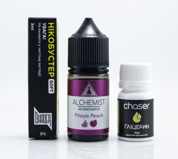 Рідина Alchemist Salt Pitaya Peach 30ml 50mg зі смаком пітайї та персика (набір компонентів)