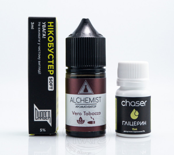 Рідина Alchemist Salt Vero Tobacco 30ml 50mg зі смаком тютюну (набір компонентів)