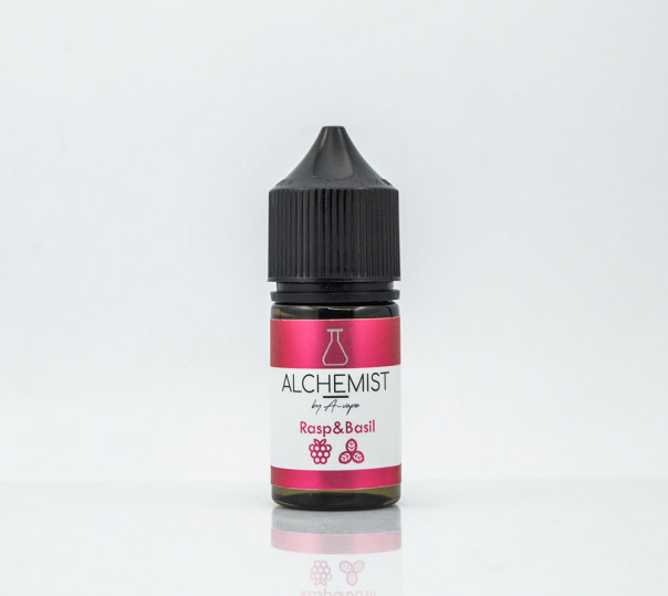 Жидкость Alchemist Salt Rasp Basil 30ml 35mg на солевом никотине со вкусом малины с базиликом