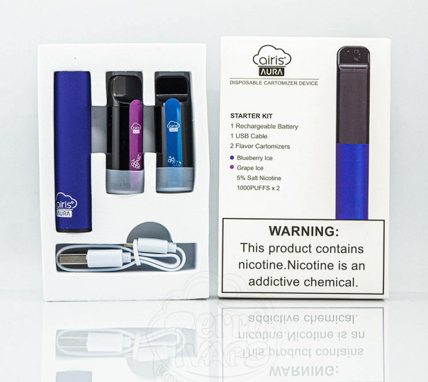 Airis Aura Starter Kit 5% Blue (Blueberry Ice/Grape Ice) POD система