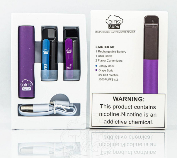 Airis Aura Starter Kit 5% Purple (Energy Drink/Grape Soda) POD система