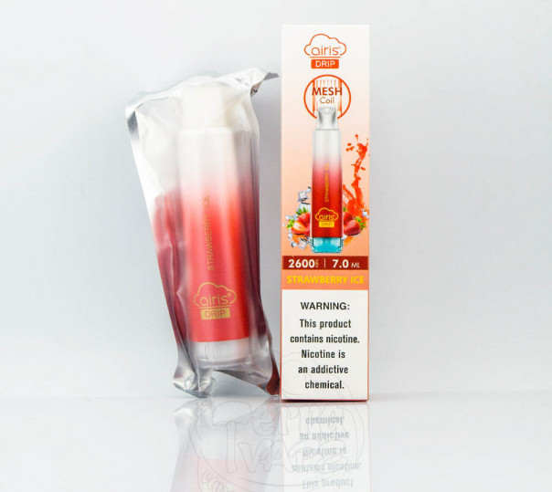 Airis Drip 2600 Strawberry Ice (Полуниця з холодком) Одноразовий POD