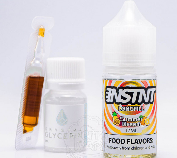 Рідина INSTNT Salt Summer Dream 30ml 50mg зі смаком ананасу, апельсину та маракуї (набір компонентів)