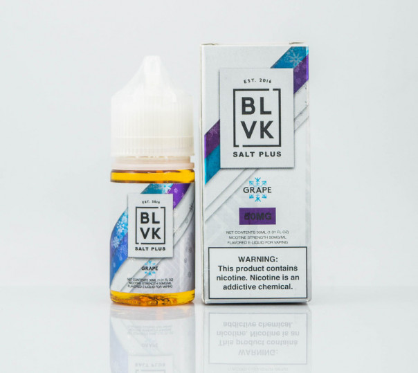 Рідина BLVK Unicorn Salts Grape Ice 30ml 50mg на сольовому нікотині зі смаком винограду з холодком