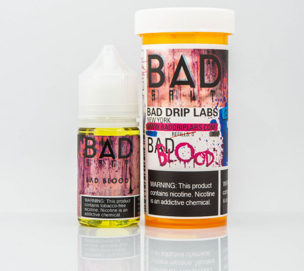 Жидкость Bad Drip Salt Bad Blood 30ml 25mg на солевом никотине со вкусом черники и граната