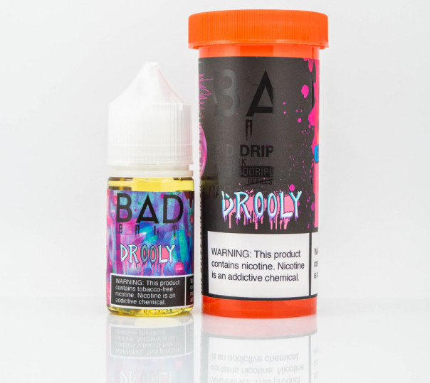 Рідина Bad Drip Salt Drooly 30ml 25mg на сольовому нікотині зі смаком виноградного льодяника