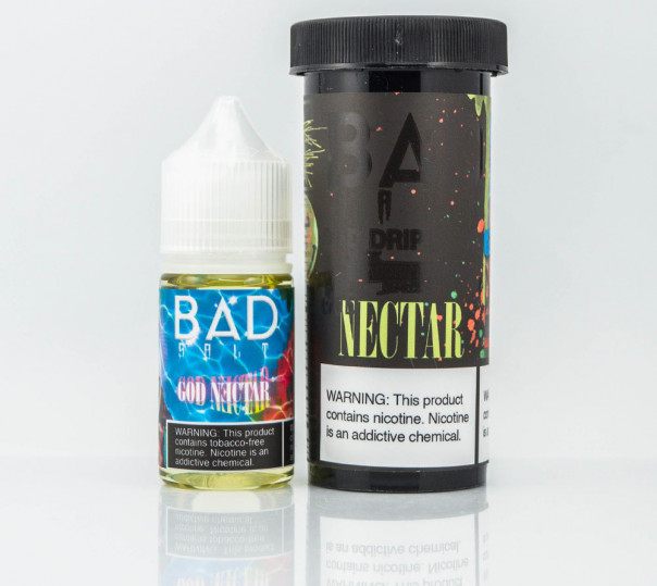 Рідина Bad Drip Salt God Nectar 30ml 25mg на сольовому нікотині зі смаком тропічних фруктів