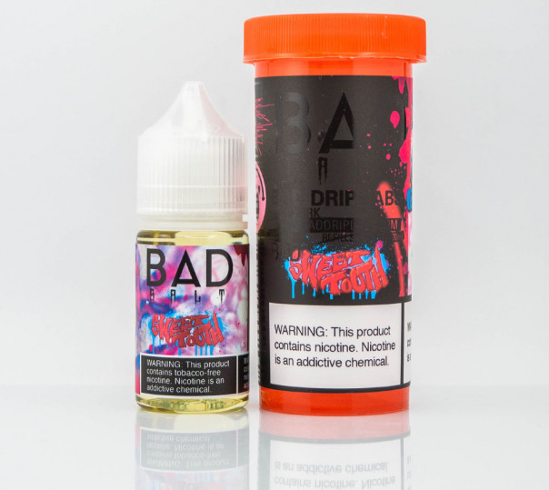 Жидкость Bad Drip Salt Sweet Tooth 30ml 25mg на солевом никотине со вкусом малиновой сахарной ваты