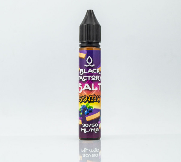 Жидкость Black Factory Salt Sonic 25mg 30ml на солевом никотине со вкусом черничного чизкейка