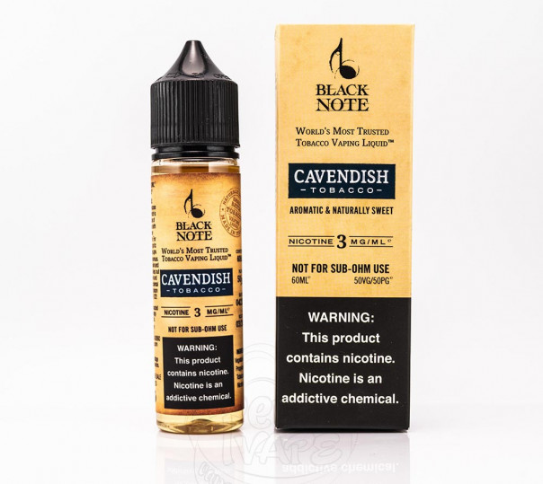 Жидкость Black Note Organic Cavendish 60ml 3mg на органическом никотине