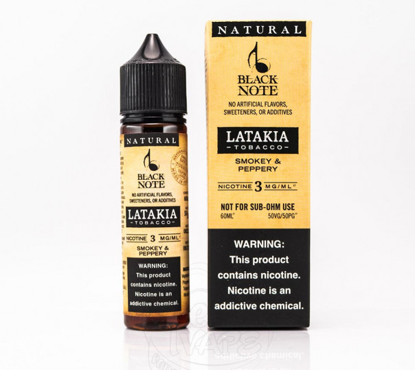 Жидкость Black Note Organic Latakia 60ml 3mg на органическом никотине