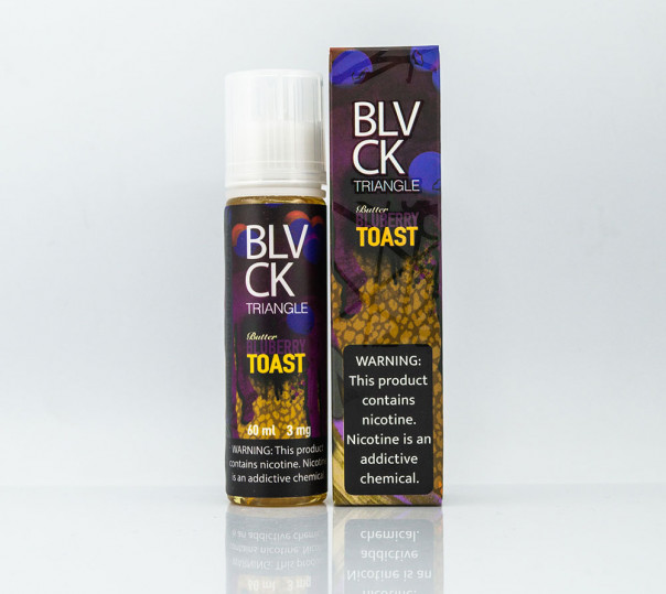 Рідина Black Triangle Organic Butter Blueberry Toast 60ml 0mg без нікотину зі смаком тосту з чорничним джемом