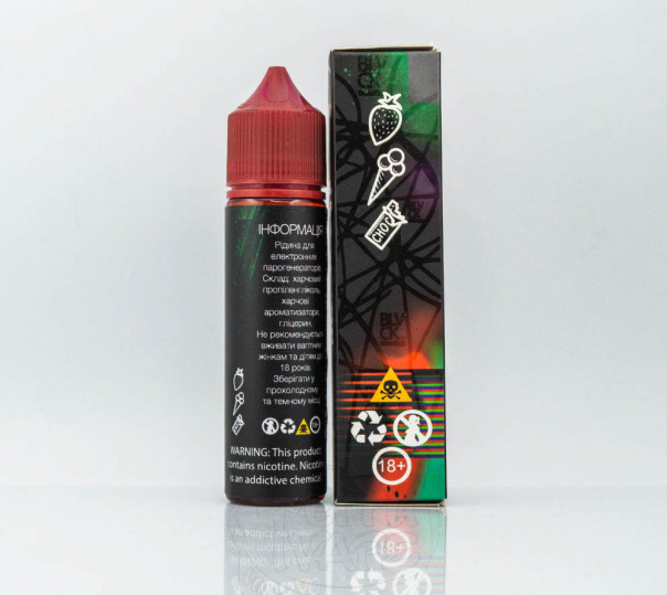 Рідина Black Triangle Organic Strawberry Chocolate Ice Cream 60ml 1.5mg на органічному нікотині зі смаком полуничного морозива з шоколадом