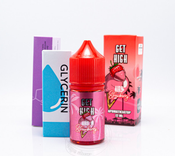 Жидкость Get High Salt Airy Strawberry 30ml 30mg со вкусом клубники со сливками (набор компонентов)