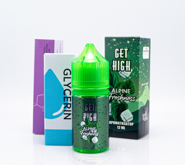 Жидкость Get High Salt Alpine Freshness 30ml 50mg со вкусом мяты с холодком (набор компонентов)