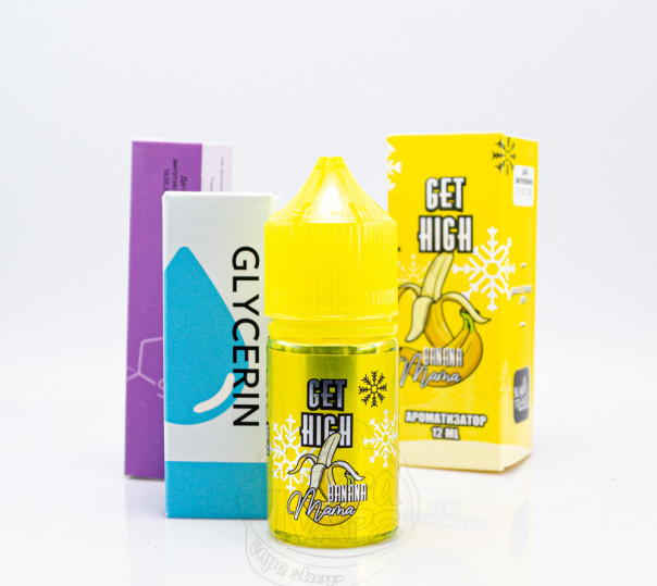 Жидкость Get High Salt Banana Mama 30ml 50mg со вкусом банана с холодком (набор компонентов)