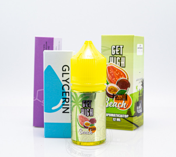 Рідина Get High Salt Passion Beach 30ml 50mg зі смаком маракуйї, апельсину та гуави з холодком (набор компонентов)