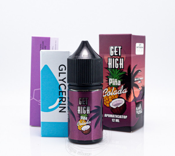 Рідина Get High Salt Pina Colada 30ml 30mg зі смаком піна колади з холодком (набор компонентов)