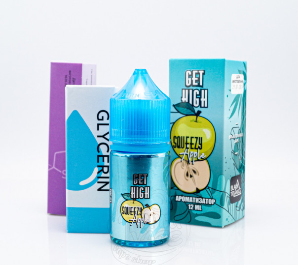 Жидкость Get High Salt Squeezy Apple 30ml 50mg со вкусом яблока с холодком (набор компонентов)