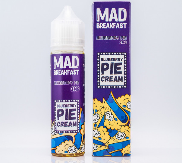 Рідина Mad Breakfast Organic Blueberry Pie 60ml 3mg на органічному нікотині зі смаком чорничного пирога