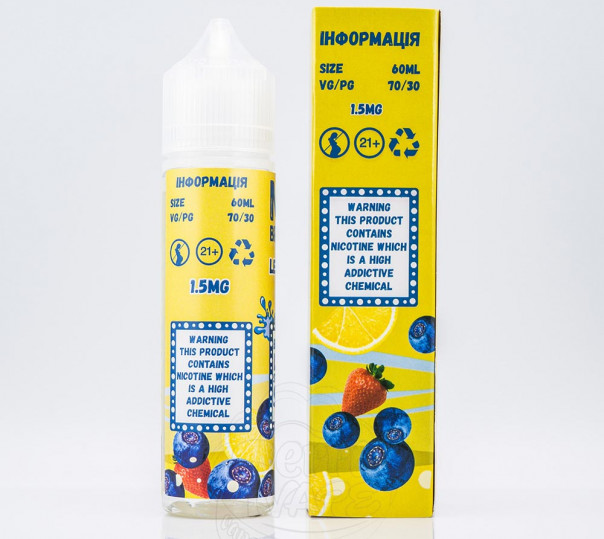 Рідина Mad Breakfast Organic Lemonade 60ml 0mg без нікотину зі смаком чорничного лимонаду