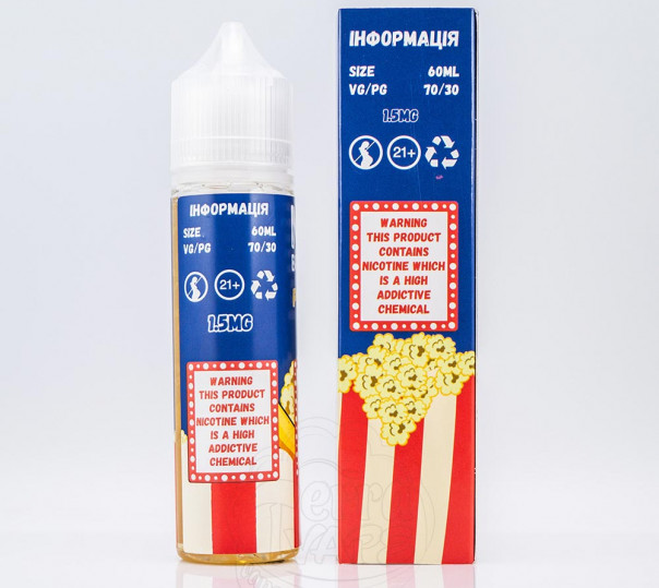 Рідина Mad Breakfast Organic Popcorn 60ml 3mg на органічному нікотині зі смаком попкорна