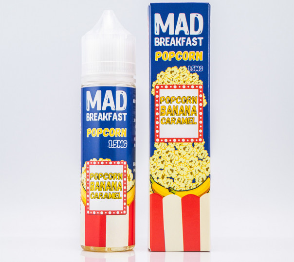 Рідина Mad Breakfast Organic Popcorn 60ml 1.5mg на органічному нікотині зі смаком попкорна