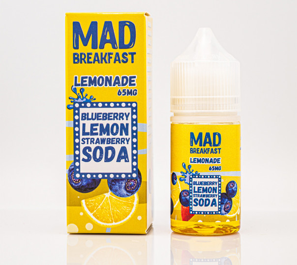 Жидкость Mad Breakfast Salt Lemonade 30ml 65mg на солевом никотине со вкусом черничного лимонада