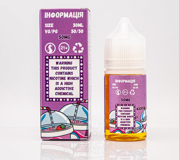 Рідина Mad Breakfast Salt Milkshake 30ml 65mg на сольовому нікотині зі смаком полуничного мілкшейку