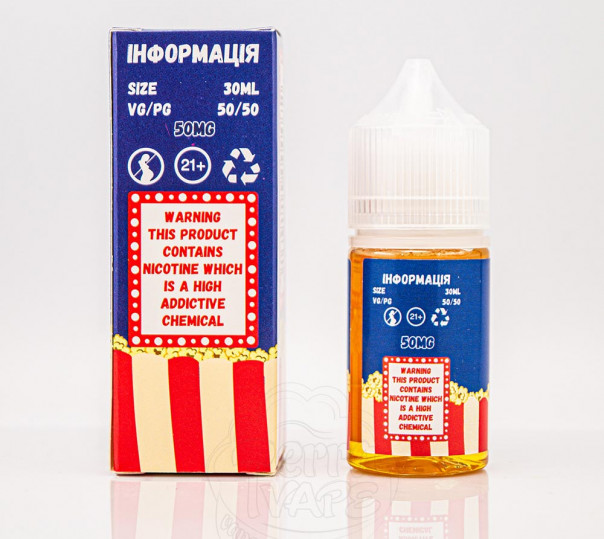 Рідина Mad Breakfast Salt Popcorn 30ml 65mg на сольовому нікотині зі смаком попкорну