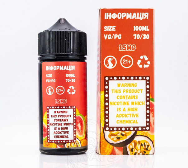 Рідина Mad Dinner Organic Neon Rain 100ml 3mg на органічному нікотині зі смаком фруктового міксу